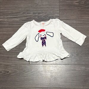 2/$10Charming White Long Sleeve Kids Tee with Red and Blue Dog Design